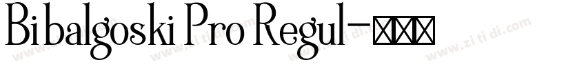 Bibalgoski Pro Regul字体转换